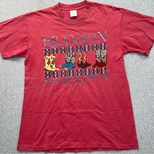 Vintage Branson Missouri Showtown graphic t shirt single stitch L rodeo western